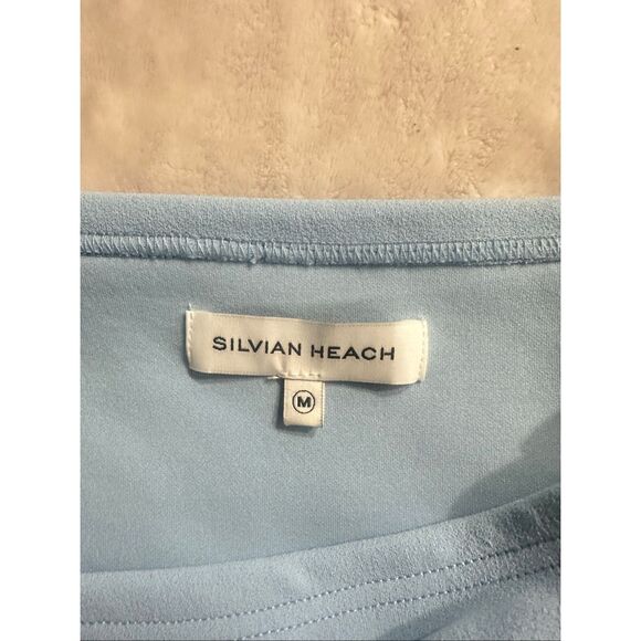 Sylvian Heach Women's Size Medium Blue Knee Length Halter Knee Length Dress - Picture 3 of 10